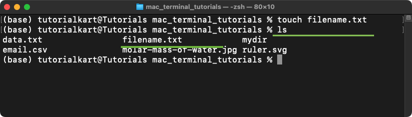 Create a New File in Mac Terminal - Using the touch Command